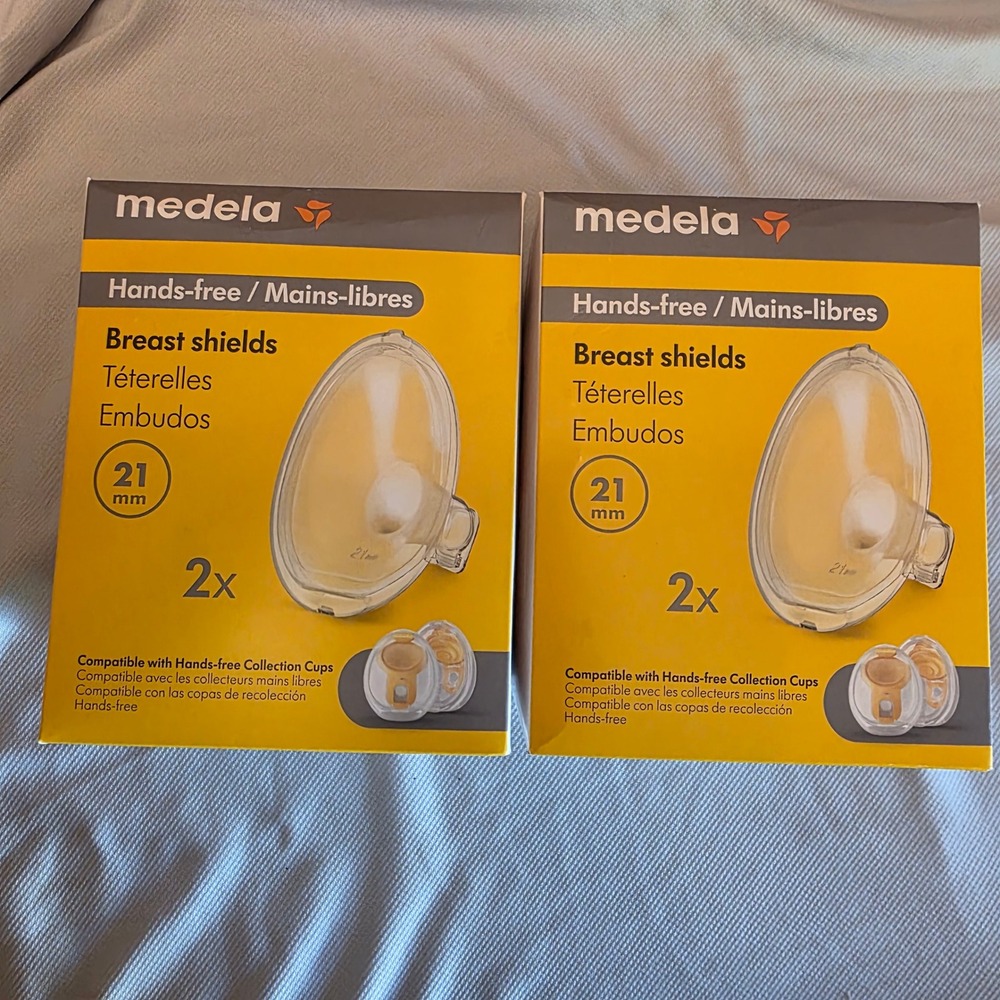 Medela Hands-free Breast Shields Women 21mm Clear 2-Pack x2